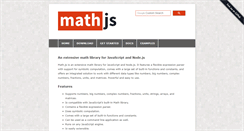 Desktop Screenshot of mathjs.org