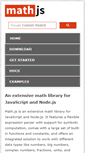 Mobile Screenshot of mathjs.org