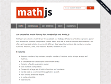 Tablet Screenshot of mathjs.org